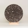 Round Terrazzo 11" - Dark Brown | Decorative Tray in Decorative Objects by Tropico Studio. Item composed of stoneware