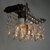 Industrial Three Bulb Chandelier Pendant | Chandeliers by Michael McHale Designs. Item composed of metal and glass