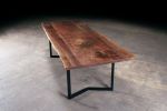 Live Edge Walnut Whistlepunk Table | Dining Table in Tables by Urban Lumber Co.. Item made of steel