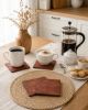 Wood Veneer Coasters, Neva Collection Geometric Marquetry Set (4) | Tableware by Vesta Corte