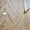 Wood Wall Clock, Herringbone Marquetry, Silent Scandinavian Design | Decorative Objects by Vesta Corte