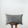 Brown and Black Striated Chenille Lumbar Pillow 14x22 | Pillows by Vantage Design
