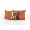 Turkish Suzani Cushion Cover, Set Suzani Lumbar Pillow | Sham in Linens & Bedding by Vintage Pillows Store. Item composed of cotton