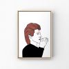 Bowie Art Print, Ziggy Stardust, David Bowie Drinking Tea | Prints by Carissa Tanton. Item composed of paper