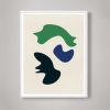 Modern Abstract print with colorful cut-out organic shapes | Prints by Capricorn Press. Item made of paper works with boho & minimalism style