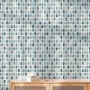 Color Grid Studio Blue Wallpaper | Wall Treatments by Color Kind Studio. Item made of fabric & paper