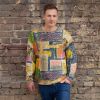 Unisex Sweatshirt - The Hearth Quilt - Folk Geometric Art | Work by Eman's Gallery