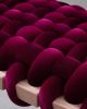 Burgundy Woven Stool | Chairs by Knots Studio