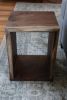Complete Walnut Waterfall Cube Rectangle Side Table, Cuboid | Tables by Hazel Oak Farms. Item composed of walnut