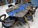 Living Edge Dark Walnut Resin Dining Table, Kitchen table | Tables by LuxuryEpoxyFurniture. Item made of wood & synthetic
