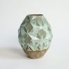 Oblique in Coral Green | Vase in Vases & Vessels by by Alejandra Design. Item composed of ceramic
