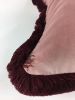Dusty Pink Velvet Pillow - Burgundy Fringe Cushion Cover | Pillows by Velvet Fringe. Item compatible with boho and coastal style