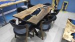 Walnut Dining Epoxy Table, Epoxy Dining Table, River Resin | Tables by LuxuryEpoxyFurniture. Item composed of wood & synthetic