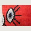 16" x 24" Ikat Eye Red Pillow Pillow Cover - Silk Ethnic | Sham in Linens & Bedding by Vintage Pillows Store. Item made of cotton