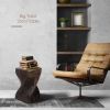 Haussmann® Big Twist Wood Stool Table 12 in SQ x 20 in H | Chairs by Haussmann®