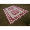 Neutral Soft Colors Large Rug, Muted Wool Rug 6'7'' X 9'9'' | Area Rug in Rugs by Vintage Pillows Store. Item composed of cotton and fiber
