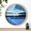 Frost - Mountain Clock Blue 10 Inch | Shilo Ratner | Oil And Acrylic Painting in Paintings by Shilo Ratner