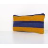 Handmade Blue and Yellow Kilim Pillow Cover, Organic Wool Lu | Cushion in Pillows by Vintage Pillows Store