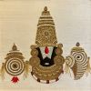 Lord Venkateswara, Tirupati Balaji Handmade Embroidered Beje | Embroidery in Wall Hangings by MagicSimSim