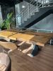 Conference Wood Table Live Edge Chestnut Table | Dining Table in Tables by Tinella Collection. Item made of wood works with contemporary & coastal style