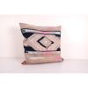 Vintage Turkish Handwoven Striped Unique Colorful Tribal Kil | Cushion in Pillows by Vintage Pillows Store