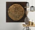 Large rust gold 3d art textured brown gold leaf painting | Oil And Acrylic Painting in Paintings by Berez Art. Item composed of canvas in minimalism style