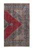 Vintage Mid Century Hand-Knotted Red Anatolian Rug 7'1'' X 1 | Area Rug in Rugs by Vintage Pillows Store
