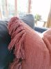 Rust fringe pillow // rust fringed cushion // rust brown | Pillows by velvet + linen