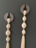 35-Inch Set of 2 Modern Macrame Wall Hanging - Handcrafted Boho Tapestry for Contemporary Home Decor, Minimalist Fiber Art | Wall Hangings by RavaTapestryArt