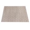 Handmade Wool Area Rug, Abstract Geometric Carpet, Beige Living Room Decor | Rugs by Swiflo