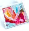 Acrylic Block Heart Painting: Loud Love (No. 4 of 10) | Mixed Media in Paintings by carrie song