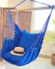 Blue Hanging Chair Hammock Swing | CLASSIC BLUE | Chairs by Limbo Imports Hammocks. Item made of wood with cotton