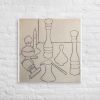 Canvas Print - Contours of Orient - Monochrome Outline | Work by Eman's Gallery