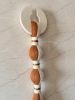 Cinnamon Macrame Wall Hanging Set Boho Wall Decor Wooden Fiber Art Minimalist Tassel Wall Hanging Handmade Neutral Home Decor | Wall Hangings by İnanç Yılmaz