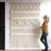 Extra Large Fiber Artwork - EDA | Macrame Wall Hanging in Wall Hangings by Rianne Aarts. Item composed of cotton and fiber