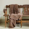 Chocolate Wild Silk Blanket 53x99 | Throw in Linens & Bedding by Vantage Design
