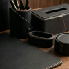 Noir Leather Office Set | Decorative Objects by Rikan
