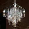 Industrial 9-Bulb Chandelier Pendant | Chandeliers by Michael McHale Designs. Item made of glass
