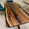 Black Epoxy Table - Resin Dining Table - Custom Epoxy Table | Tables by Tinella Collection. Item composed of wood and synthetic in contemporary or art deco style