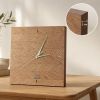 Modern Wood Wall Clock, Marquetry Decor, Silent Scandinavian Design | Decorative Objects by Vesta Corte