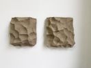 Sculptural Diptych Painting Set: Handmade Organic Textured Relief Wall Art, Rough Concrete 3D Sculpture | Wall Sculpture in Wall Hangings by Vaiva Art Atelier