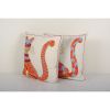 Bohemian Cat Figured Cotton Pillowcase, Set of Two Ethnic | Sham in Linens & Bedding by Vintage Pillows Store. Item made of cotton