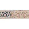1960s White Washed Suzani Pink Runner With Pastel Colors, Vi | Runner Rug in Rugs by Vintage Pillows Store. Item made of cotton