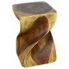 Haussmann® Big Twist Wood Stool Table 14 in SQ x 20 in H | Chairs by Haussmann®