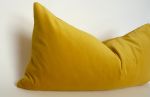 buttercup yellow velvet pillow case // yellow velvet cushion | Pillows by velvet + linen