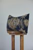 Navy Chenille with Brown Motif Decorative Pillow 12x20 | Pillows by Vantage Design