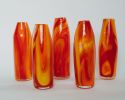 Glass Blown Top Dog Tie-Dyed Pencil Vase | Vases & Vessels by Maria Ida Designs. Item made of glass