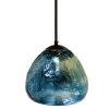 Acqua Pendant · Peacock Blue Crackle | Pendants by LUMi Collection. Item composed of glass