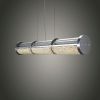 Crystal Cage LED Linear Suspension Aluminum | Chandeliers by Michael McHale Designs. Item made of steel & glass