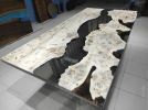Poplar Tree, Smoke Epoxy Dining Table, River Kitchen Table | Tables by LuxuryEpoxyFurniture. Item composed of wood and synthetic